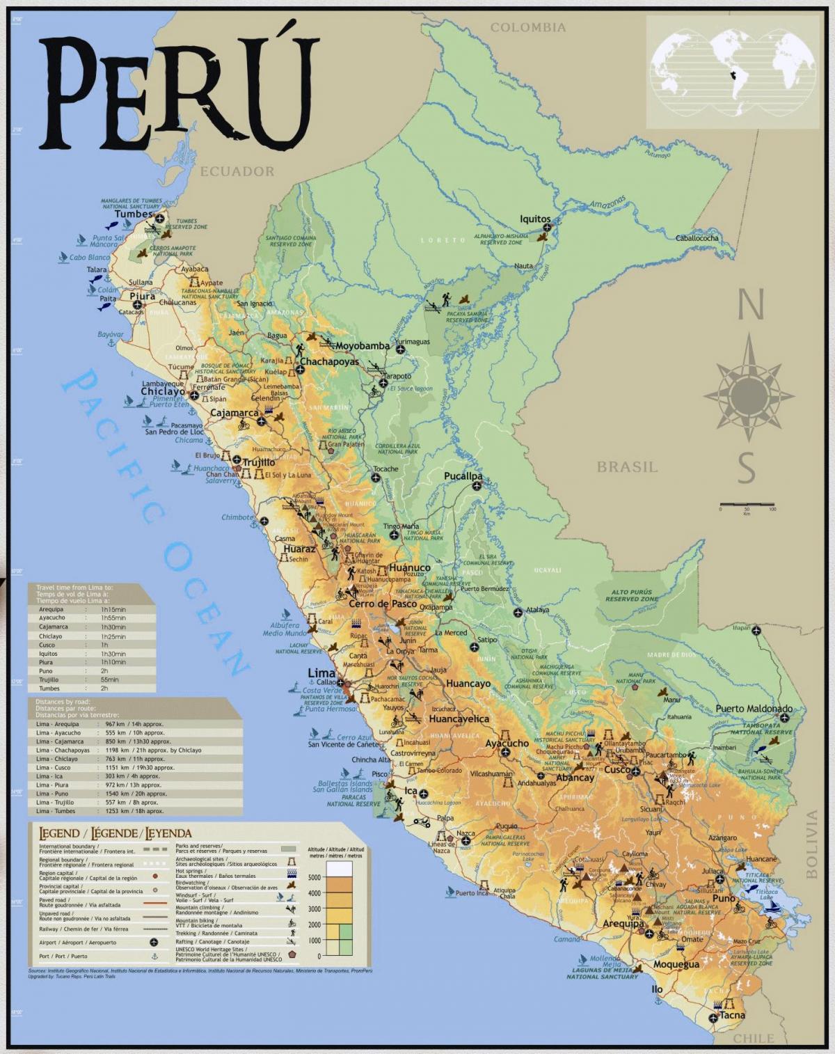 რუკა პერუს მოგზაურობა