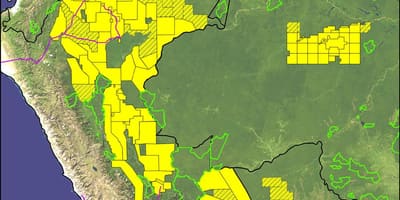 პერუს amazon rainforest რუკა
